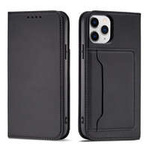 Magnetkartenhülle für iPhone 12 Pro Max Tasche Kartenetui Kartenhalter Schwarz