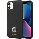 Hülle Guess GUHCN614DGPK iPhone 11 / Xr 6.1" schwarz/schwarz hartcase Silikon Logo Strass 4G Case