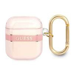 Hülle GUESS Apple AirPods Abdeckung Riemen Sammlung Rosa Case