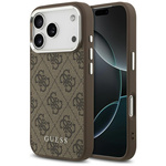 Etui Guess 4G Classic Logo MagSafe do    iPhone 17 Pro brązowy