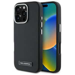 Etui Karl Lagerfeld iPhone 16 Pro 6.3" czarny/black hardcase FW Metal Plate MagSafe