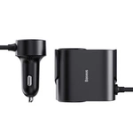 Baseus High Efficiency Pro 2x Zigarettenanzünder-Adapter mit USB-A USB-C 30W Ladegerät – Schwarz
