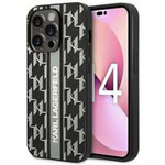 Hülle KARL LAGERFELD Apple iPhone 14 Pro Max Monogram Stripe Grau Hartcase