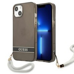 Hülle GUESS Apple iPhone 13 Mini Durchsichtige Heftung Schwarz Hartcase