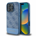 Etui Guess iPhone 16 Pro Max niebieski/blue HC 4G PU Bottom Stripe