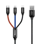 BASEUS 3in1 USB-C Lightning Micro 3.5A USB Kabel 0.3m schwarz