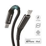 Crong Armor Link - MFi geflochtenes USB-C zu Lightning Kabel 150cm (schwarz)