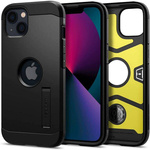 Hülle iPhone 13 Spigen Tough Armor Schwarz Case + Tempered Glass Vollverkleidung Spigen