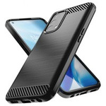 Carbon Case flexible hülle Abdeckung OnePlus Nord N200 5G schwarz