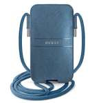 GUESS Handtasche Apple iPhone 12 12 Pro Saffiano Riemen Blau Case