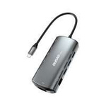 Dudao 11in1 Multifunktions-HUB USB Typ C - USB Typ C PD 60 W / HDMI / 3,5 mm Miniklinke / 1x USB 2.0 / SD-Kartenleser Micro SD / VGA / RJ45 / 3x USB 3.2 Gen 1 grau (A15Pro grau)