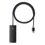 [B WARE] Baseus Lite Series HUB Adapter USB-A auf 4xUSB-A 3.0 5Gb/s schwarz (WKQX030101)