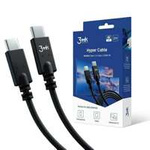 3mk Hyper Kabel USB-C/USB-C 4K 60Hz kabel weiß 1m 100W