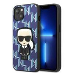 Hülle Karl Lagerfeld Klhcp13spmnikbl iPhone 13 Mini 5,4" Hardcase Blau/blau Monogramm Ikonik Patch Case