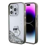 Etui Karl Lagerfeld KLHCP15LLKCNSK iPhone 15 Pro 6.1" transparent hardcase Liquid Glitter Choupette Case