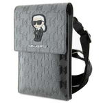 Karl Lagerfeld Handtasche KLWBSAKHPKG silber/silber Saffiano Monogramm Ikonik