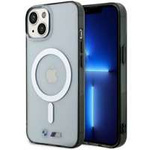 Hülle BMW BMHMP14MHCRS iPhone 14 Plus 6,7" transparent hartcase Silberner Ring MagSafe
