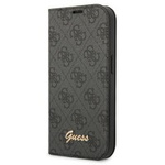 Guess GUBKP14LHG4SHK iPhone 14 Pro 6.1" schwarz/schwarz book 4G Vintage Gold Logo