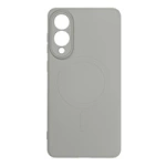 Liquid Silicone Case mit MagSafe für Samsung Galaxy S25 Edge - Grau