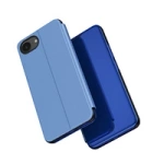 Clear View Case für iPhone 16e Flip Cover - Blau