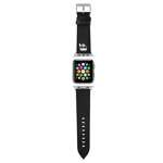 Karl Lagerfeld Armband KLAWLOKHK Apple Uhr 42/44/45mm schwarz/schwarz Armband Saffiano Karl Heads