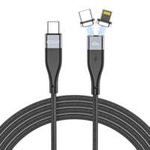 TECH-PROTECT ULTRABOOST 2IN1 MagNETIC KABEL LIGHTNING & TYP-C PD60W/3A 100CM SCHWARZ