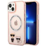 Karl Lagerfeld KLHMP14SHKCP iPhone 14 6,1" hartcase rosa/rosa Karl & Choupette Aluminium MagSafe