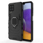 Ring Armor gepanzert Hybrid hülle Abdeckung + magnetic ständer Samsung Galaxy A22 4G schwarz