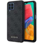 Guess GUHCSM33G4GFGR M33 5G M336 grau/grau hart case 4G Metall Gold Logo