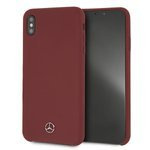 Hülle MERCEDES Apple iPhone Xs Max Silikon Linie Rot Hardcase