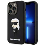 Hülle Karl Lagerfeld KLHCP14X3DRKINK iPhone 14 Pro Max 6,7" schwarz/schwarz hartcase Gummi Ikonik 3D Case