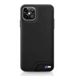 BMW Hülle Apple iPhone 12 Mini M Kollektion Glatt PU BMHCP12SMHOLBK Schwarz Hardcase