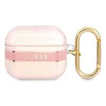Hülle GUESS Apple AirPods 3 Abdeckung Riemen Sammlung Rosa Case