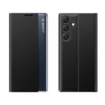 Neue Sleep Case-Hülle für Samsung Galaxy S25+ mit Klappe und Ständer – Schwarz