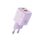 USAMS Ład. siec. 1xUSB+1xUSB-C PD30W 3A (only head) PD3.0 Fast Charging purpurowy/purple X-ron Series CC189TC03 (US-CC189)