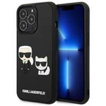 Hülle KARL LAGERFELD Apple iPhone 13 13 Pro Karl&amp;Choupette Ikonik 3D Schwarz Hartcase