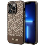 Hülle Guess GUHMP14LHGCFSEW iPhone 14 Pro 6.1" braun/braun hart case GCube Stripes MagSafe Case