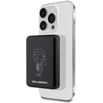 Karl Lagerfeld Induktions-Powerbank KLPBMKIOTTGK 5W 3000mAh schwarz/schwarz Ikonik MagSafe