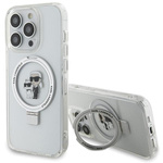 Etui Karl Lagerfeld KLHMP14XHMRSKCH iPhone 14 Pro Max 6.7" biały/white hardcase Ring Stand Karl&Choupettte MagSafe Case