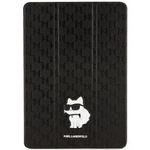 Karl Lagerfeld KLFC10SAKHPCK iPad 10.2" Folio Magnet Allover Cover schwarz/schwarz Saffiano Monogram Choupette