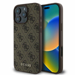 Etui Guess iPhone 16 Pro brązowy/brown HC PU 4G Classic