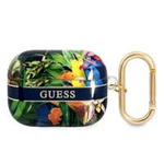 Hülle GUESS Apple AirPods Pro Abdeckung Blume Riemen Sammlung blau Case
