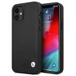 BMW Hülle Apple iPhone 12 Mini Leder Deboss Schwarz Hardcase