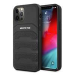 AMG AMHCP12LGSEBK iPhone 12 Pro Max 6,7" schwarz/schwarz hartcase Leder Debossed Lines