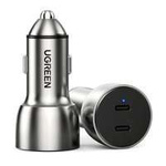 Ugreen Autoladegerät 2x USB Type C Quick Charge 3.0 PD 3.0 36 W FCP AFC 3 A grau (CD213 70594)