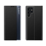 Neue Sleep Case-Hülle für Samsung Galaxy S24 FE mit Klappe und Ständer – Schwarz