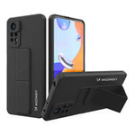 Wozinsky Kickstand Case Flexible Silikon Standabdeckung Xiaomi Poco X4 Pro 5G Schwarz
