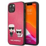 Hülle Karl Lagerfeld KLHCP13SPCUSKCP iPhone 13 mini 5,4" fuchsia/fushia Hartschale Ikonik Karl & Choupette CASE