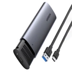 Ugreen Festplattenschacht M.2 B-Key SATA 3.0 5 Gbps Grau + USB Typ C Kabel (CM400)