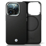 Hülle Bmw Bmhmp15x23pufwk IPhone 15 Pro Max 6.7" schwarz/schwarz Signature Wrapped Metal MagSafe Case